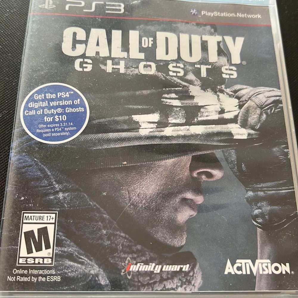 Call of duty Ghosts PS3 game Activision M17+